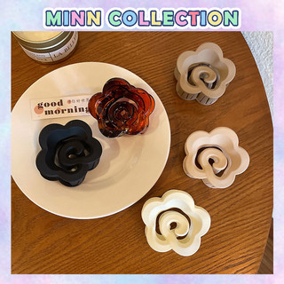 Kẹp Tóc Nữ Hình Hoa Trà, Ngoạm Nửa Đầu Nhựa Nhám Nhiều Màu Phong Cách Hàn Quốc Cực Xinh Minn Colleciton
