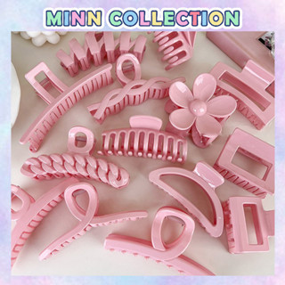 Kẹp Càng Cua Cỡ Lớn Màu Hồng Pastel Nhựa Bóng Cực Xinh Hottrend Phong Cách Hàn Quốc Minn Collection
