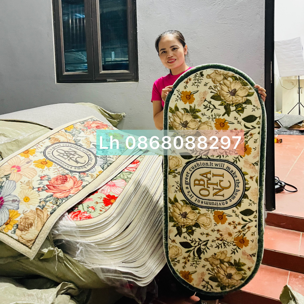 Thảm lau chân Thảm trải sàn chất liệu LÔNG CỪU cao cấp họa tiết trang trí siêu xinh - 50x120