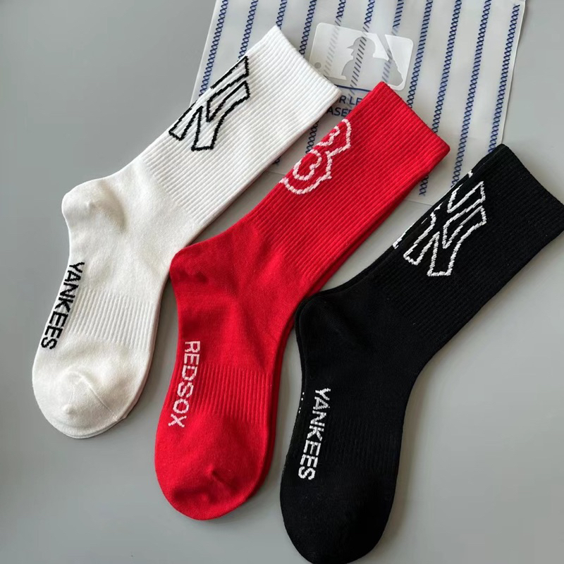 Tất/vớ cao cổ MLB phong cách thể thao cá tính hàng cao cấp đa dạng nhiều mẫu chất cotton thoáng khí freesize cho nam nữ