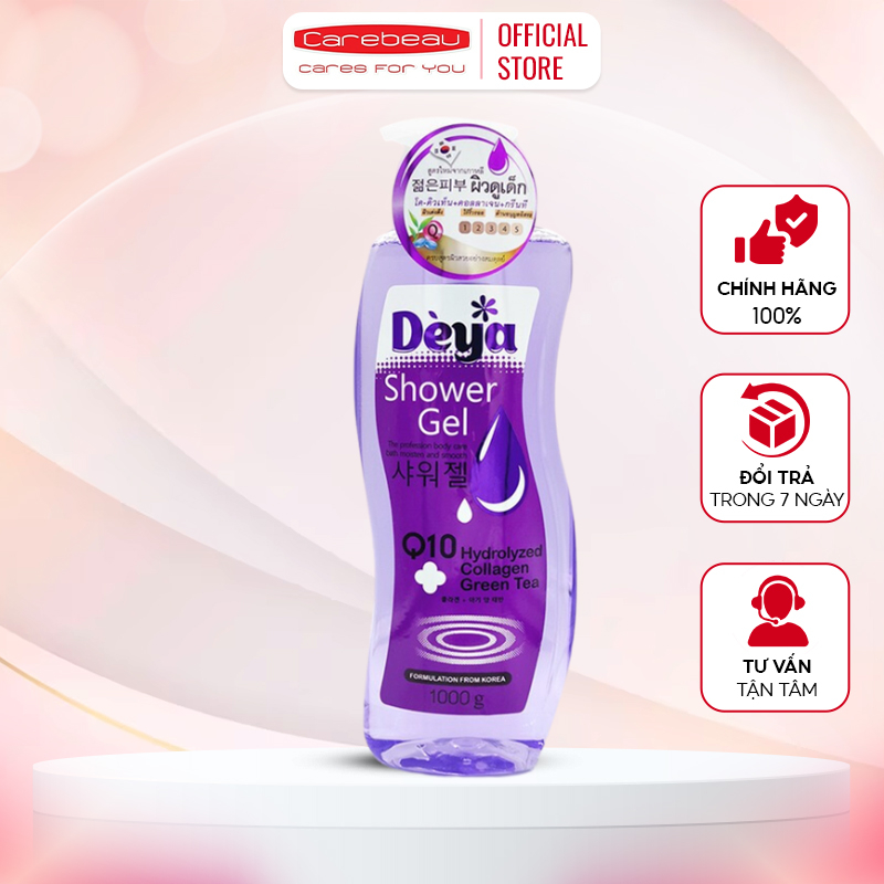 Gel Tắm Deya L-Gluta Shower Dưỡng Ẩm, Trắng Da, Mềm Mịn Thái Lan 1000g (Product From Thailand)