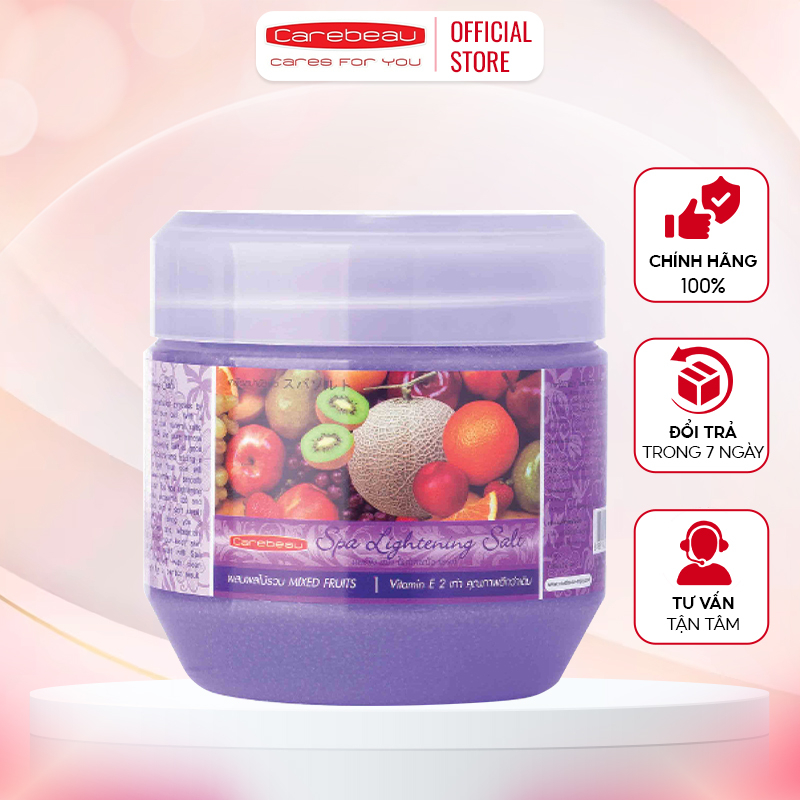 Muối tắm sáng da Carebeau 700g hoa quả giúp da trắng sáng mờ thâm