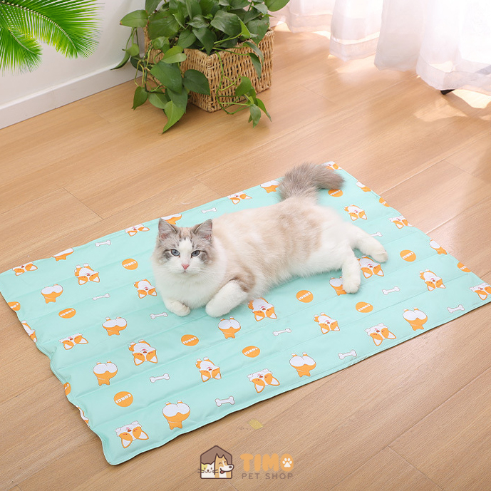 Nệm Gel Mát Điều Hòa Cho Chó Mèo - Chất Liệu Vải Chống Nước Mát Lạnh - Đệm Mát Nằm Mùa Hè Cho Thú Cưng