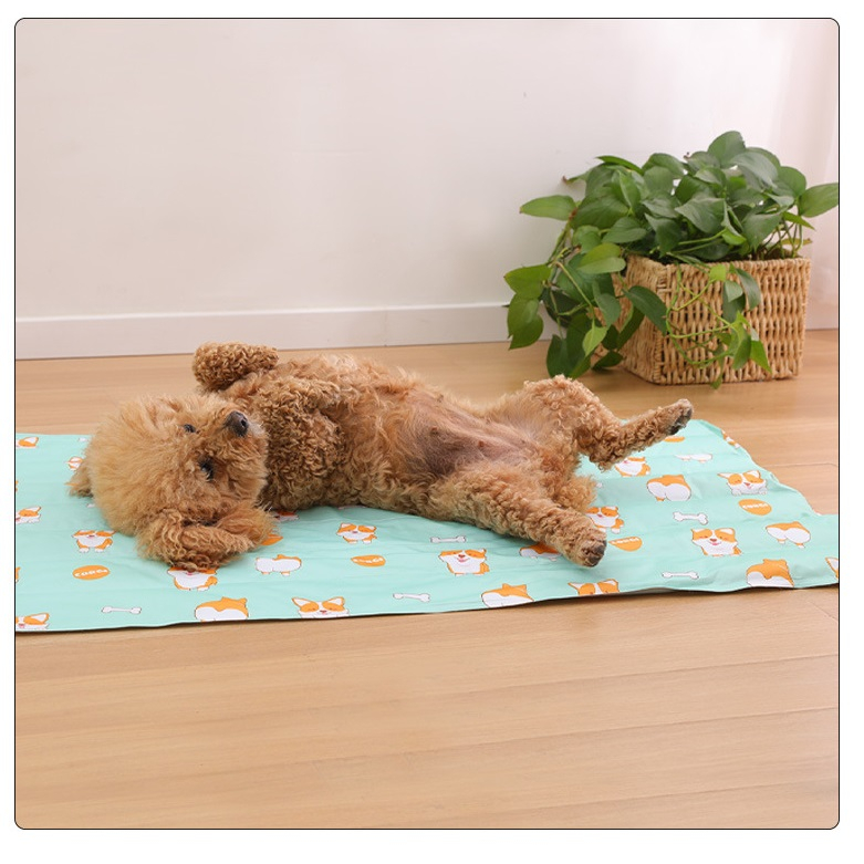 Nệm Gel Mát Điều Hòa Cho Chó Mèo - Chất Liệu Vải Chống Nước Mát Lạnh - Đệm Mát Nằm Mùa Hè Cho Thú Cưng