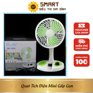 Quạt tích điện mini gấp gọn, quạt để bàn mini, quạt mini để bàn sạc pin, quạt mini usb siêu mát ,quạt mini tích điện