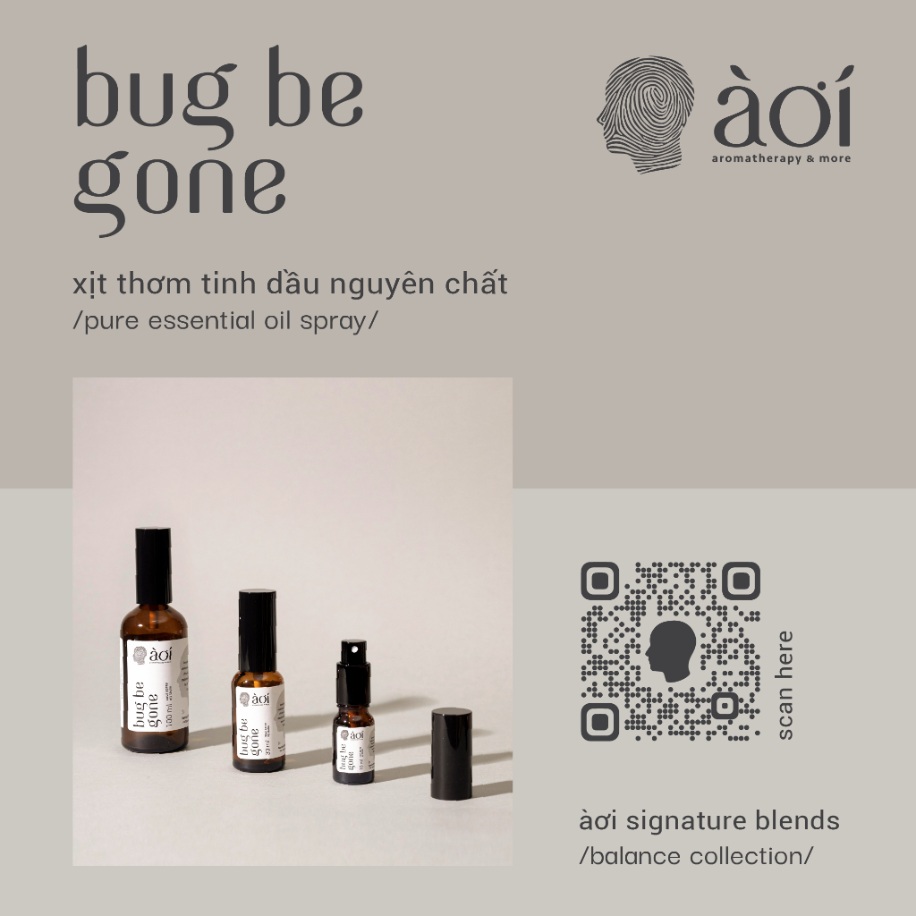xịt thơm tinh dầu thiên nhiên bug be gone | pure essential oil soul spray | àơi signature blend in /balance/