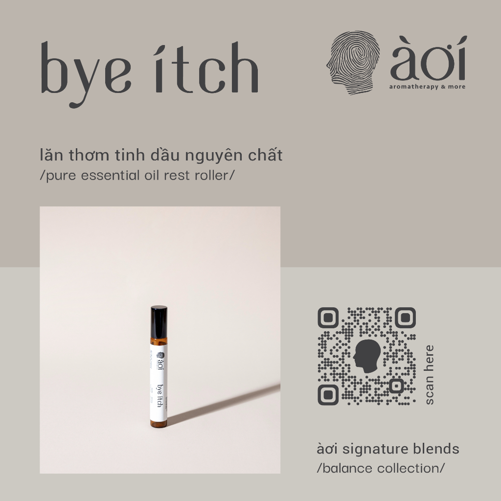 lăn thơm tinh dầu thiên nhiên bye itch | pure essential oil rest roller | àơi signature blend in /balance/
