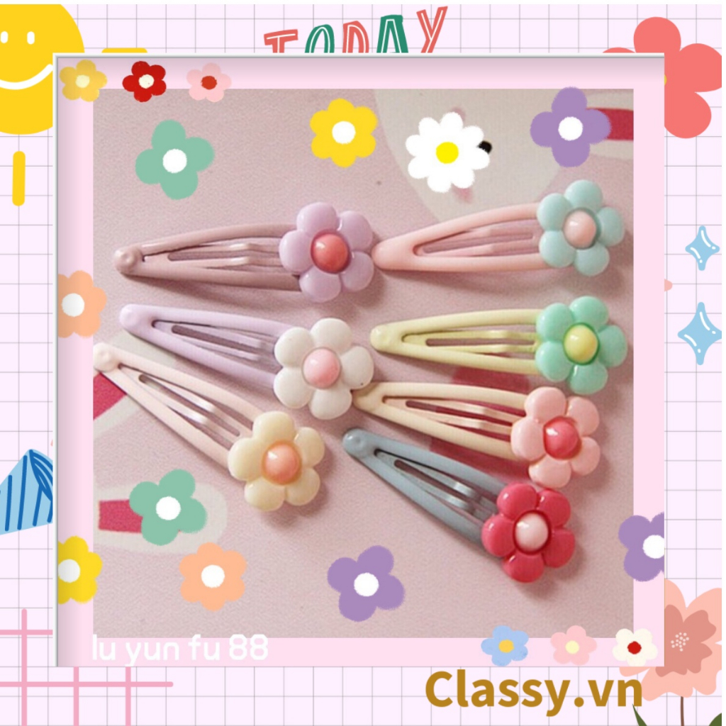 Kẹp tóc dạng kẹp bấm nhiều họa tiết hoạt hình cực cute và nữ Classy tính PK909
