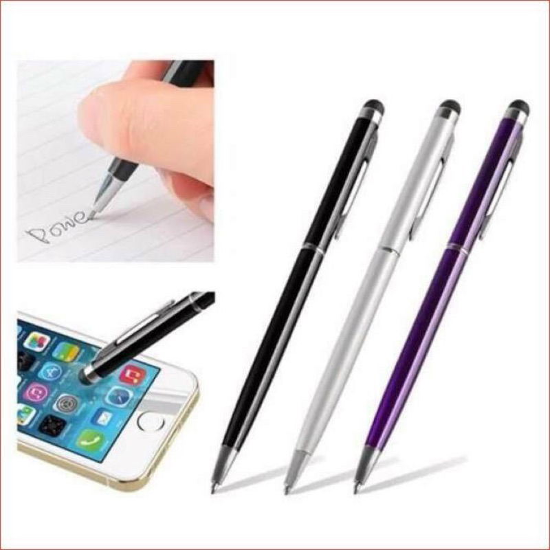 Bút cảm ứng 2 đầu cho điện thoại máy tính bảng laptop có đầu bút bi, viết cảm ứng màn hình Iphone Ipad Samsung Android