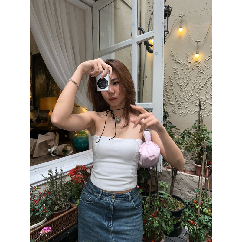 Cloud Corset Top - Áo Corset Quây Frankee | Màu Trắng - Local Brand Chính Hãng