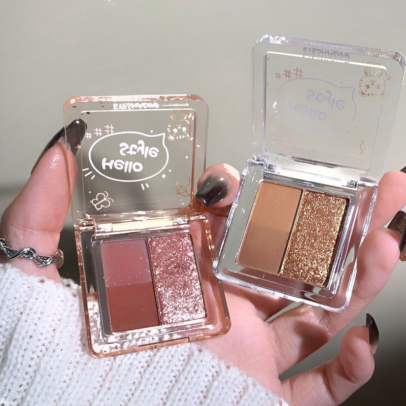 Bảng Phấn Mắt HELLO STYLE 4 ô Mịn Lì HOT TREND