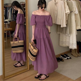 Váy maxi tay bồng M-Chou thướt tha