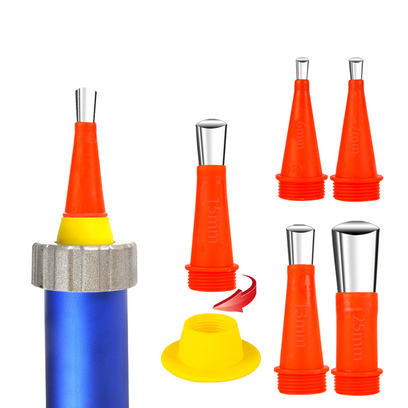 Bộ đầu vòi đi keo inox 18 chi tiết, Bộ vòi đi keo inox chống mài mòn, Dùng cho bắn keo Silicone, keo túi SMARTOOL2023