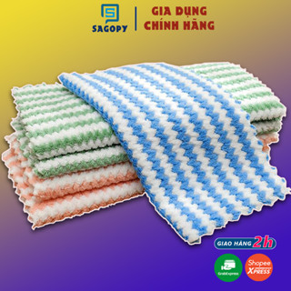 Combo 5/10 khăn lau bếp (15x20cm) đa năng thấm nước dùng lau mặt, lau tay, kính, lau xe kháng khuẩn