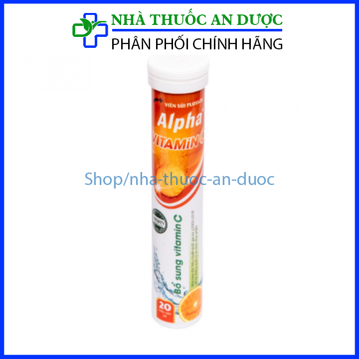 Viên sủi Alpha bổ sung vitamin C tăng sức đề kháng Tuýp 20 viên