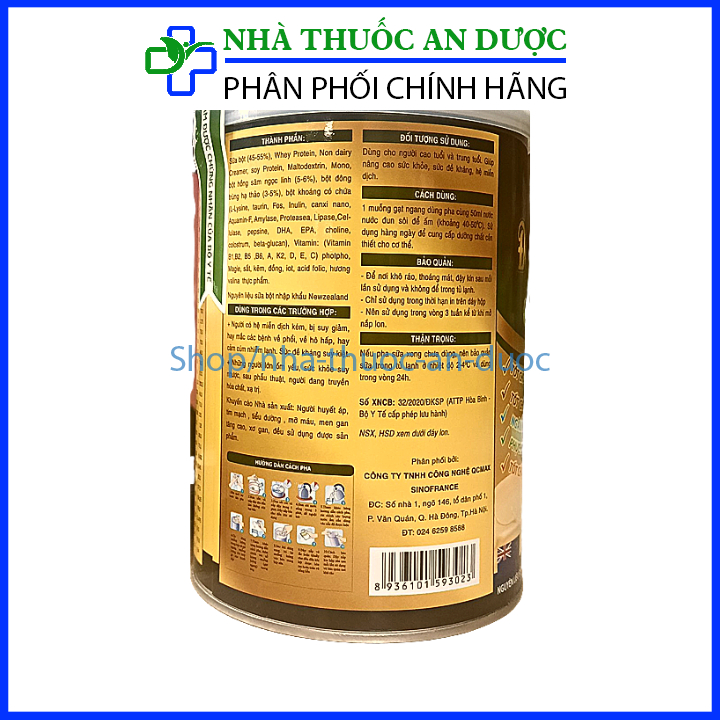 Sữa 900g Hồng Sâm Ngọc Linh Đông Trùng Hạ thảo