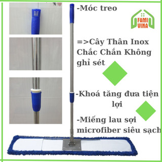 Cây lau sàn nhà công nghiệp san hô 80cm cây lau bẹ siêu sạch cho nhà xưởng bệnh viện trường học loại cao cấp có tăng đưa