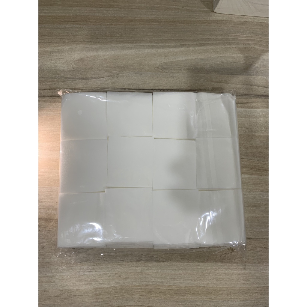 Gói 1200 Miếng Bông Tẩy Trang Loại Giẻ Cho SPA,Bịch Bông Tẩy Trang Hình Chữ Nhật