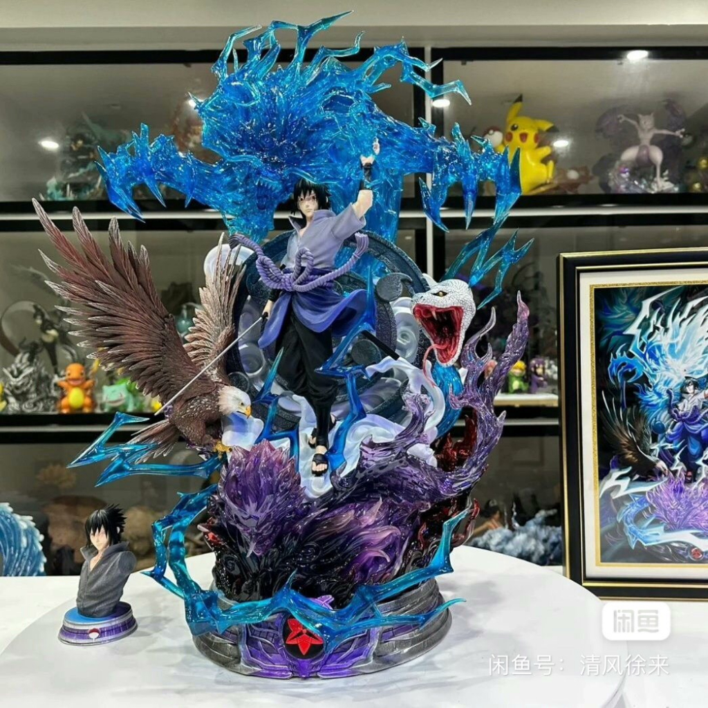 Mô hình sasuke cùng quạ - mô hình naruto