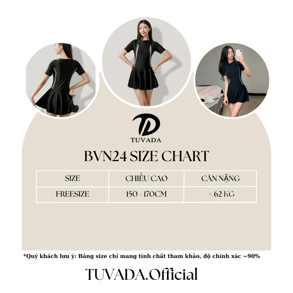 Bikini 2 mảnh Tuvada đi biển, đồ bơi nữ kín đáo, áo tắm biển váy xòe cao cấp - BVN24