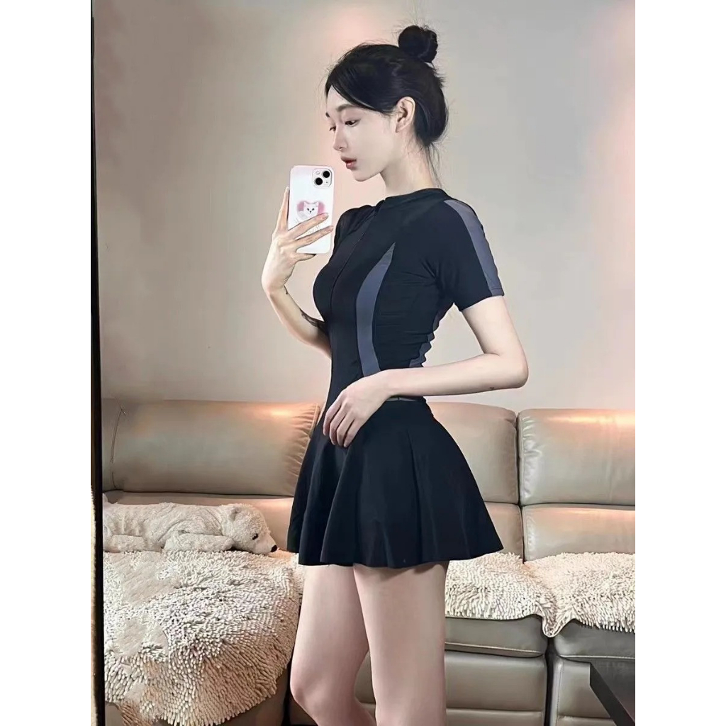 Bikini 2 mảnh Tuvada đi biển, đồ bơi nữ kín đáo, áo tắm biển váy xòe cao cấp - BVN24