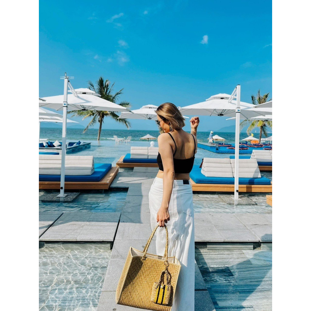 Charm cỏ bàng vẽ màu acrylic không trôi, phụ kiện túi xách