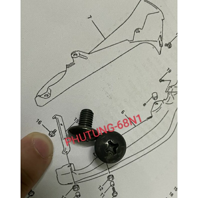 Combo vít giá đỡ mặt nạ xipo 110, 120