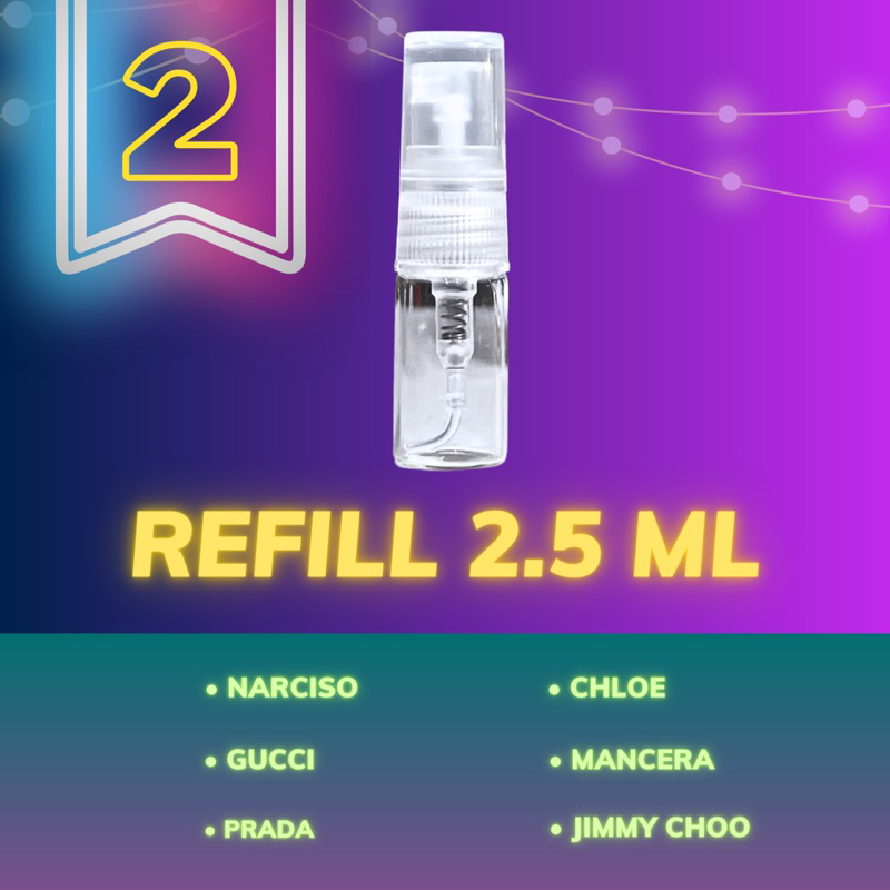 MẪU THỬ NƯỚC HOA refill 2,5ml