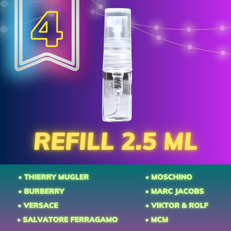 MẪU THỬ NƯỚC HOA refill 2,5ml