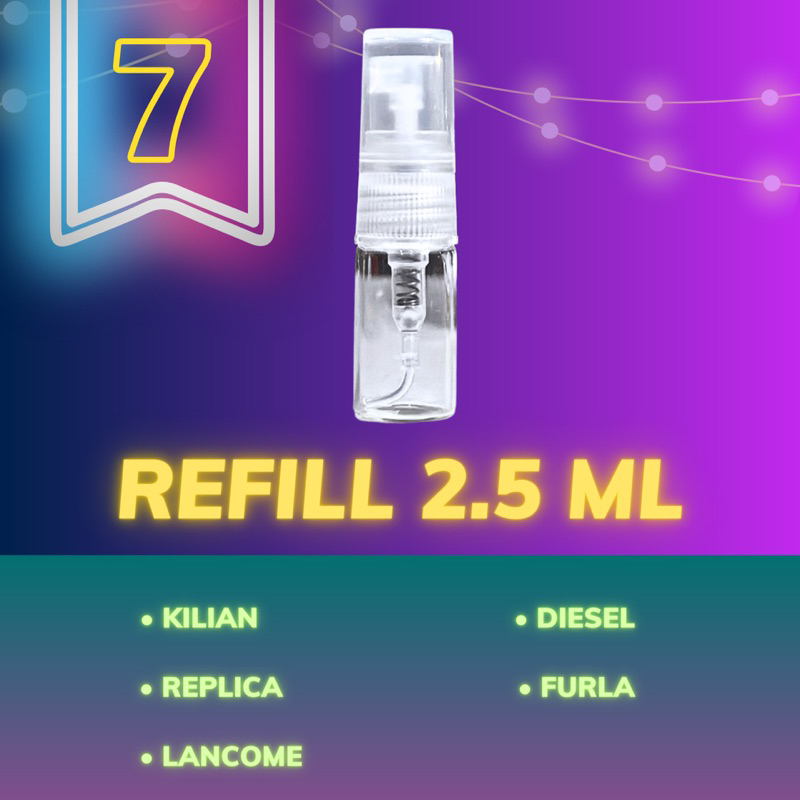 MẪU THỬ NƯỚC HOA refill 2,5ml