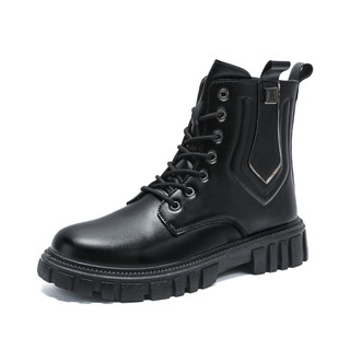 Giày Boot Cổ Cao Màu Đen