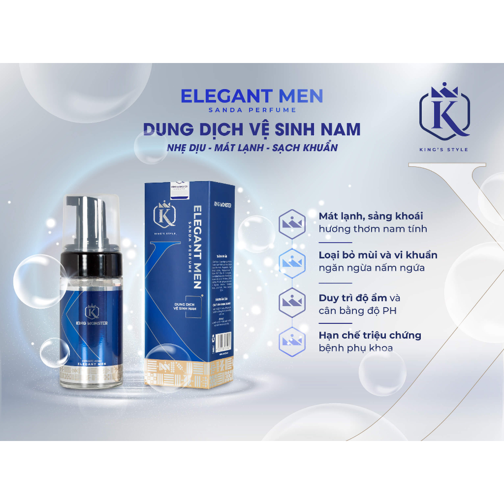 Combo Dung dịch vệ sinh nam giới KING MONSTER hương nước hoa cao cấp 100ml/ chai