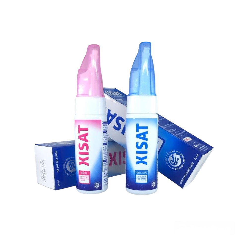 Nước Biển Sâu Xịt Mũi Xisat 75ml - Xịt Muối Biển, Sát Khuẩn, Vệ Sinh Đường Thở (Chai 75ml)