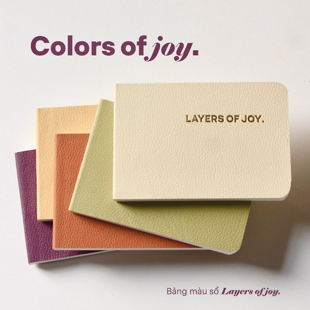 Sổ tay mini ghi chú, lên kế hoạch Layers of joys - Art Therapy