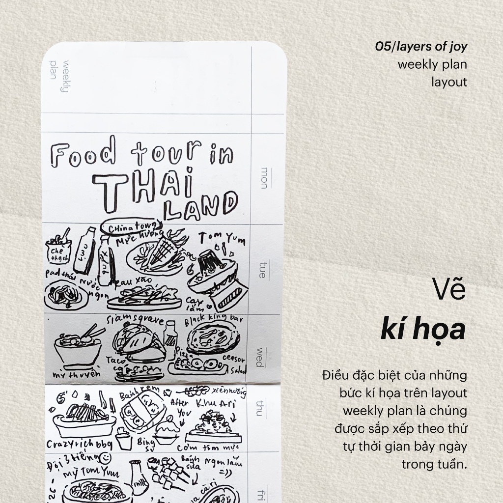 Sổ tay mini ghi chú, lên kế hoạch Layers of joys - Art Therapy