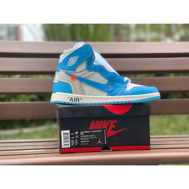 (40x1)Giày sneaker air jordan 1 high og ow "unc blue"AQ0818-14835