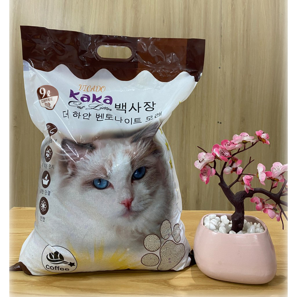 Cát vệ sinh - Cát giá rẻ - Cát đất sét cho mèo Kaka cat litter hương Cafe 9L - LmPetshop