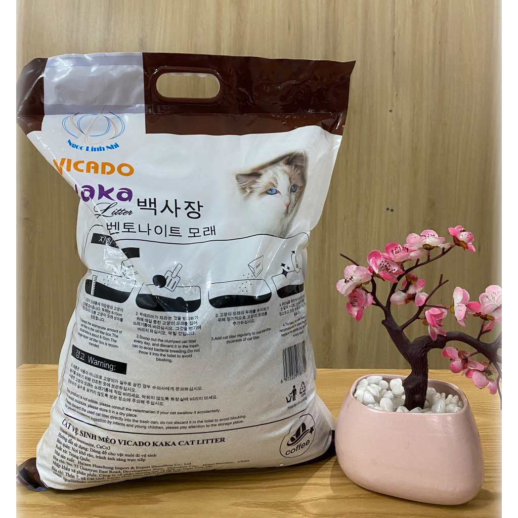 Cát vệ sinh - Cát giá rẻ - Cát đất sét cho mèo Kaka cat litter hương Cafe 9L - LmPetshop