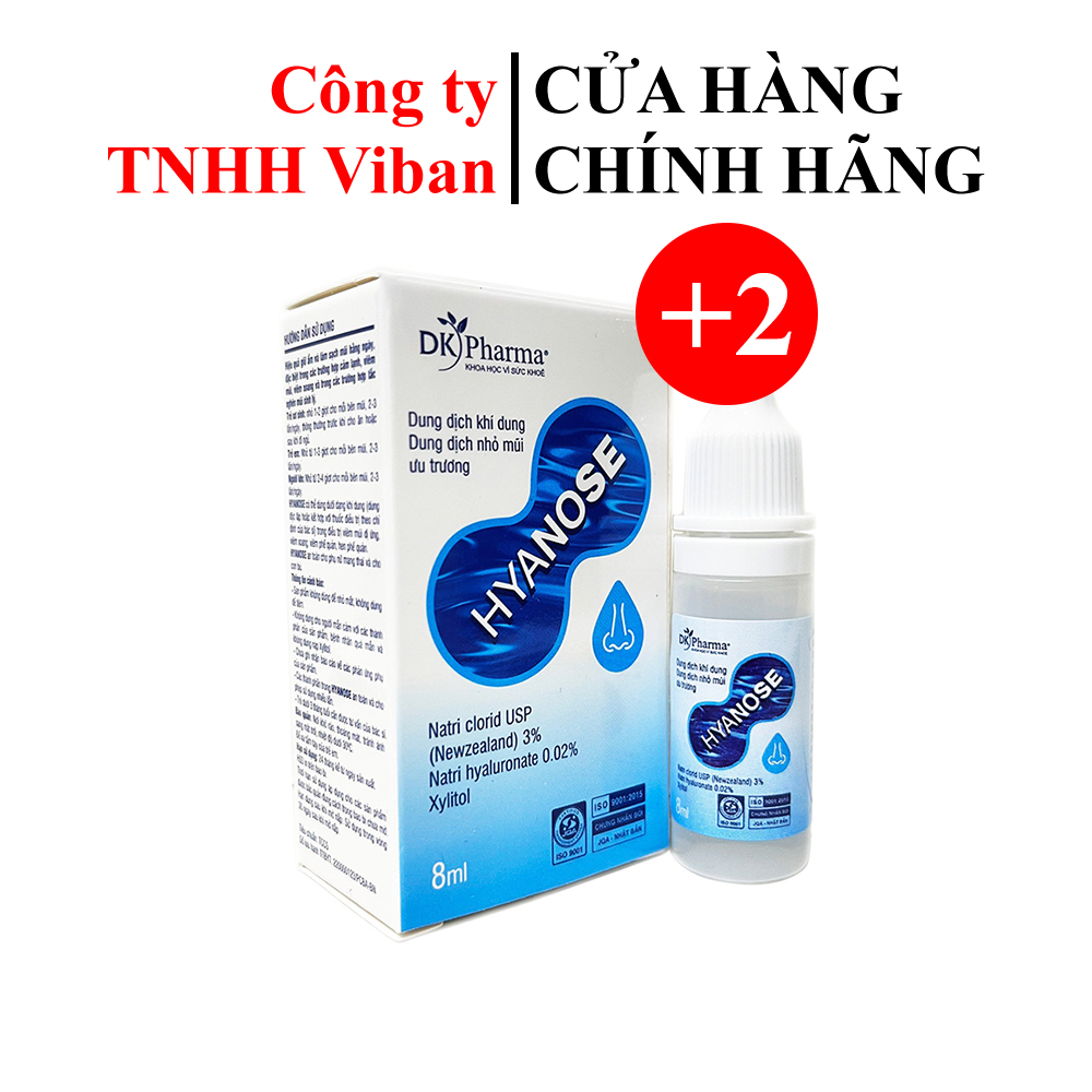 Combo 2 Chai Hyanose - Dung dịch nhỏ mũi ưu trương - DK Pharma