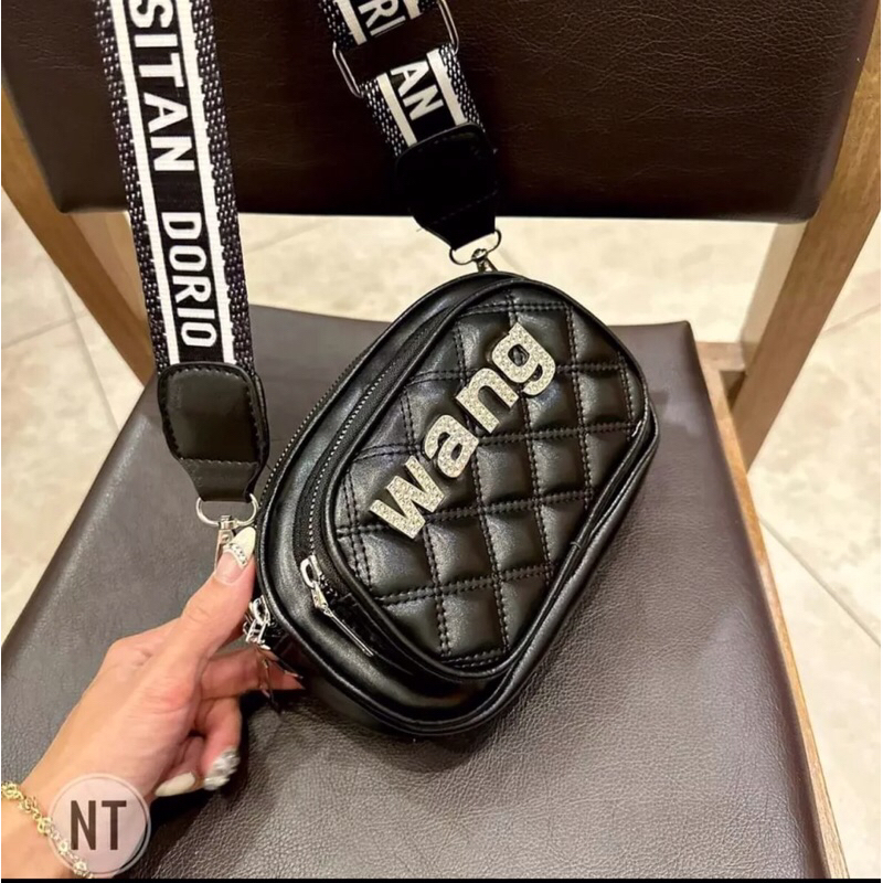 TÚI ĐEO CHÉO ĐEO VAI NỮ 3 NGĂN RỘNG RÃI CHẤT DA MỀM TÚI MINI 18CM EMVY_TUI WANG ĐÁ