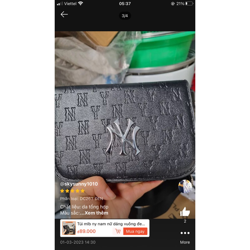 Túi mlb ny nam nữ dáng vuông đeo chéo đẹp giá rẻ phong cách thời trang hàn quốc DC263