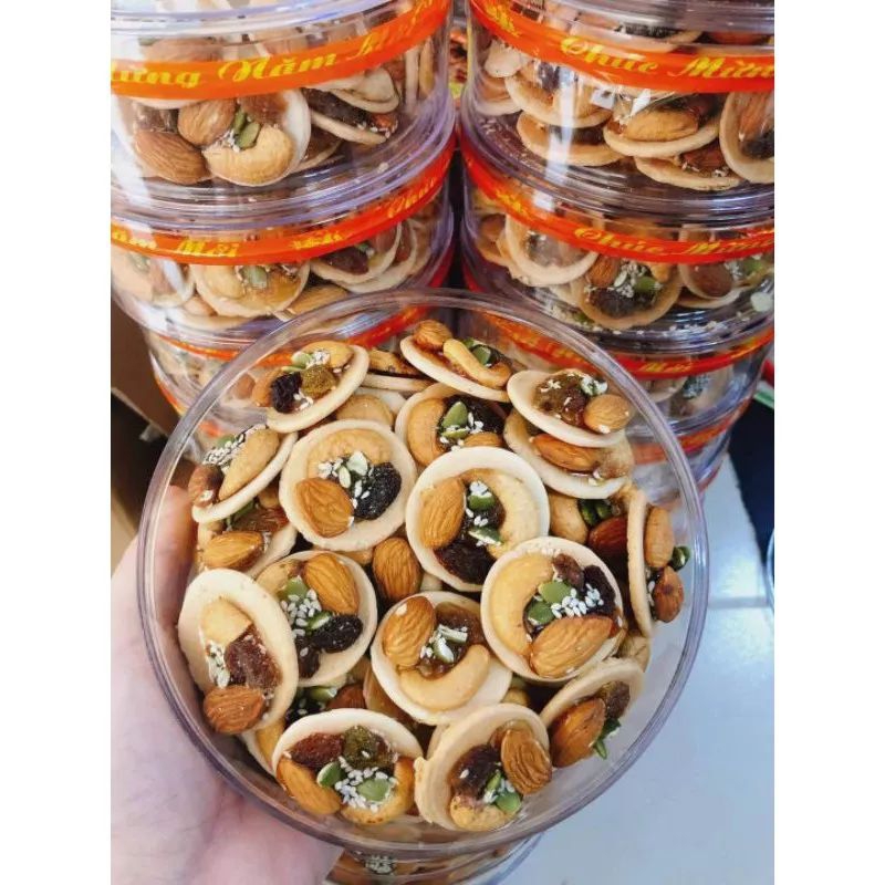 ~500G Bánh đồng tiền mix hạt