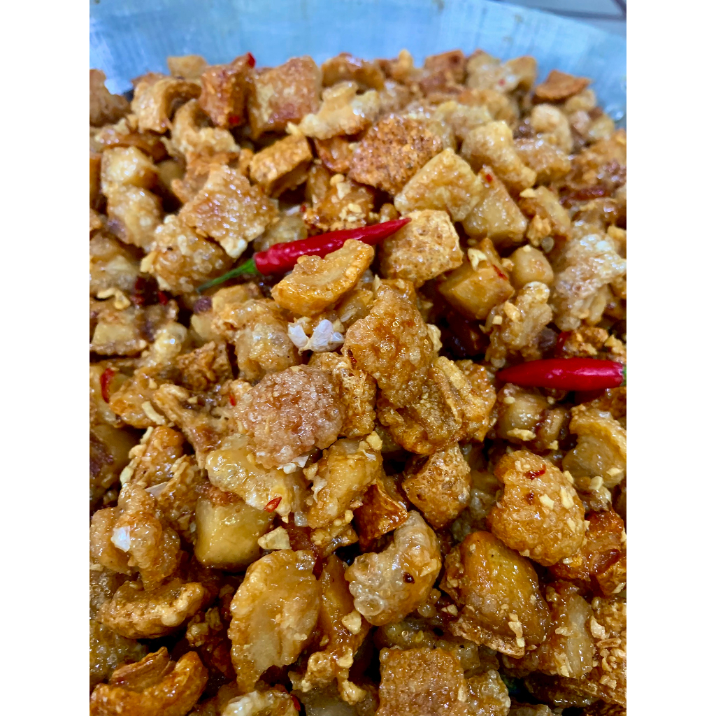 Tóp mỡ, tóp mỡ mắm tỏi liền da - 200g - đồ ăn vặt siêu ngon, giòn rụm - nguyên liệu lợn sinh học an toàn.