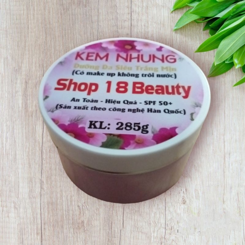 KEM NHUNG TẨY DA SIÊU TRẮNG MỊN - KHỬ ĐEN - KHỬ THÂM ( HỘP 285g )