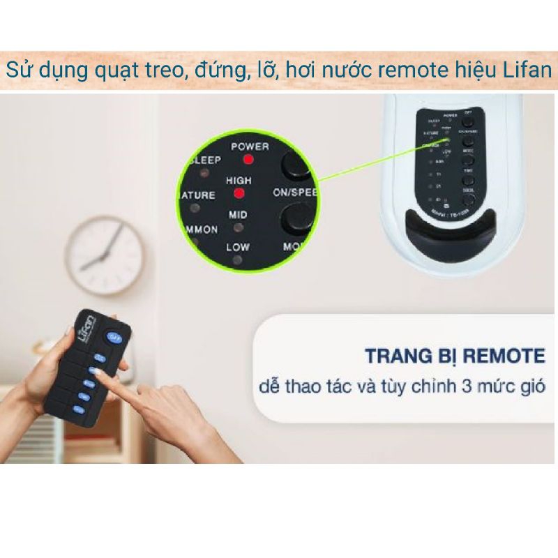 Remote quạt Lifan