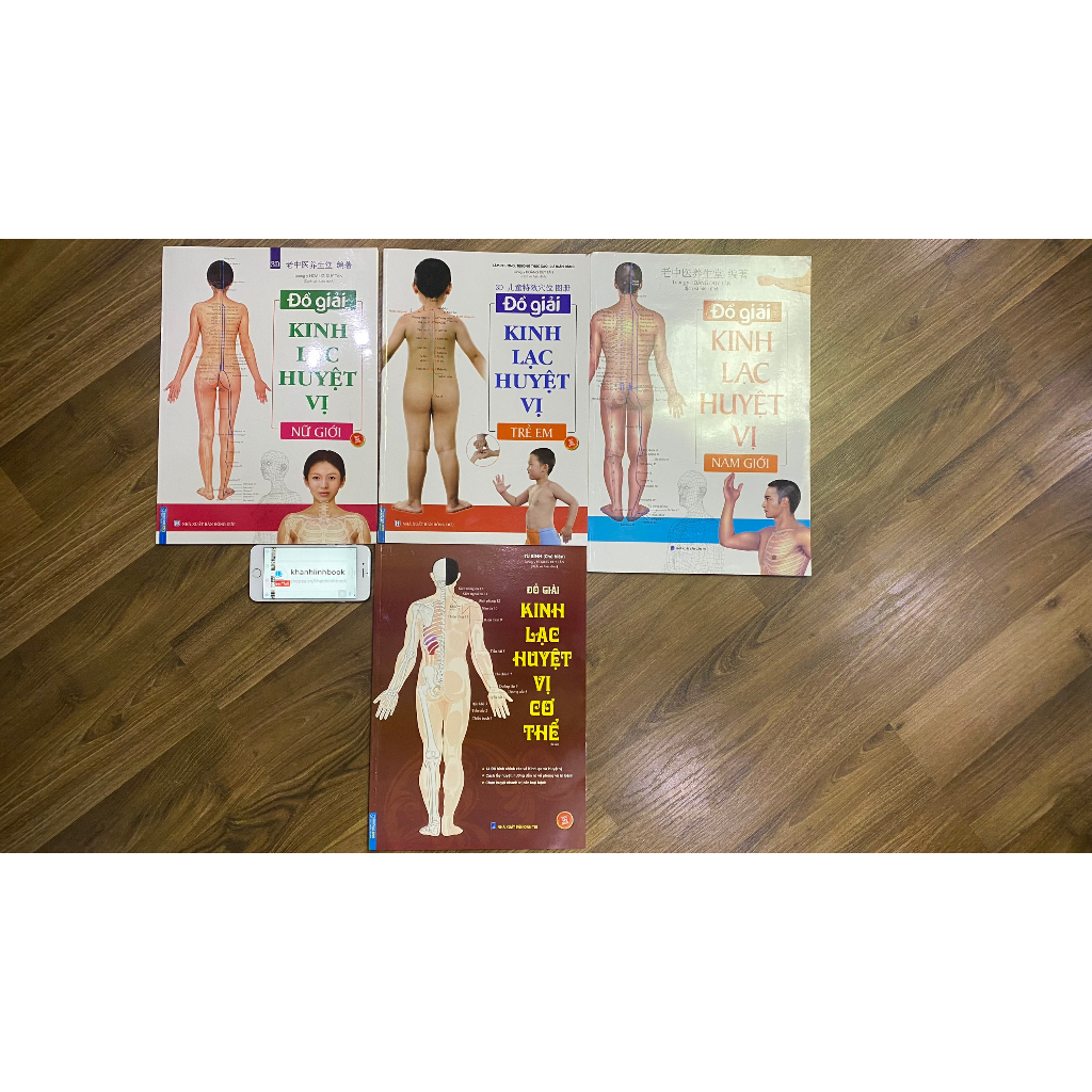 Sách - Combo 4c - Đồ giải kinh lạc huyệt vị cơ thể &amp; Nam giới &amp; phụ nữ &amp; trẻ con (bìa mềm)