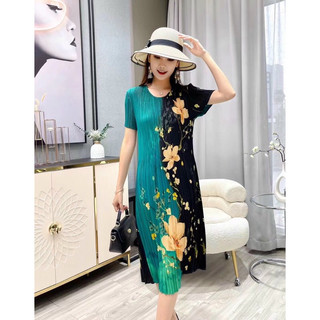 Đầm lụa họa tiết dập ly cao cấp. Nhập QC