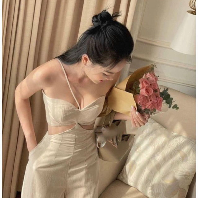 Sét đồ nữ Jumpsuit dài đi biển hàng Quảng Châu cao cấp chất vải đẹp ( kèm ảnh thật)