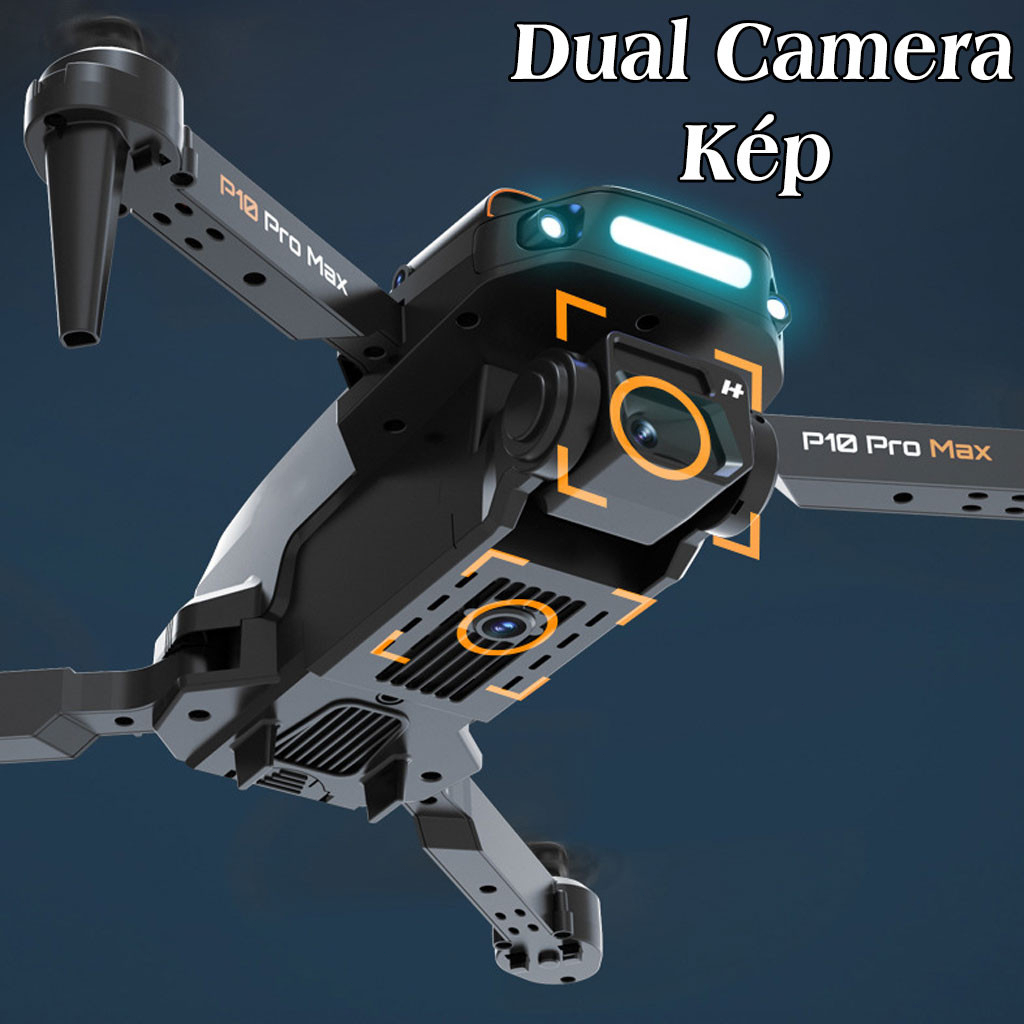 Máy Bay Flycam Drone Camera 4k P10 Pro Max, Fly cam mini giá rẻ, Cảm Biến Va Chạm Tránh chướng ngại vật | BigBuy360 - bigbuy360.vn