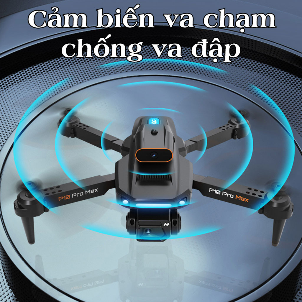 Máy Bay Flycam Drone Camera 4k P10 Pro Max, Fly cam mini giá rẻ, Cảm Biến Va Chạm Tránh chướng ngại vật | BigBuy360 - bigbuy360.vn